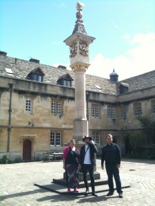 With Chris's godson in Oxford