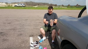 Cleaning up after all the Majesty. 