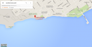 White St. Pier (to the east) clearly extends beyond the southernmost landmark.